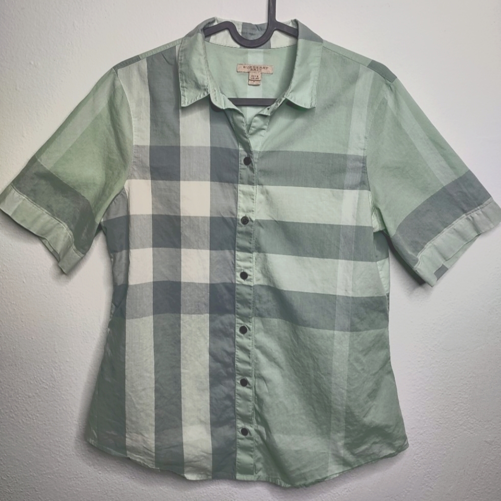 Burberry Brit Women's Plaid Cotton Shirt Size Small